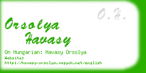 orsolya havasy business card